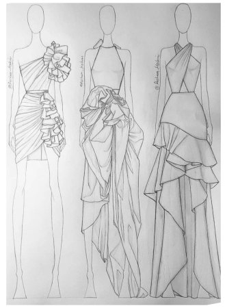 Дизайн платья рисунки