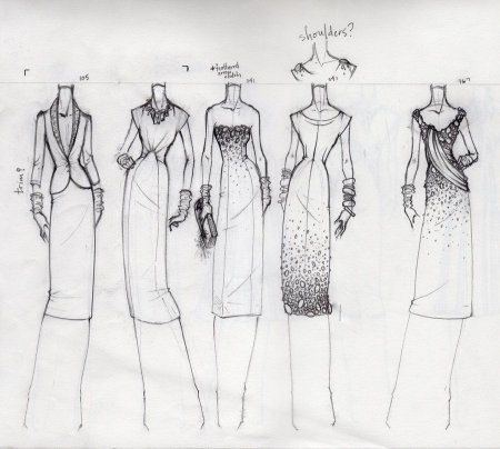 Эскизы платьев