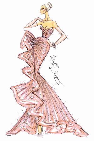 Красивые эскизы платьев