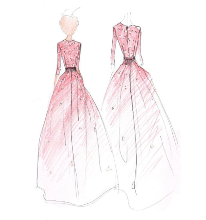 Эскизы модных платьев
