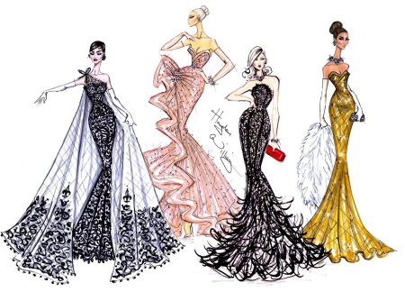Дизайнерские платья эскизы