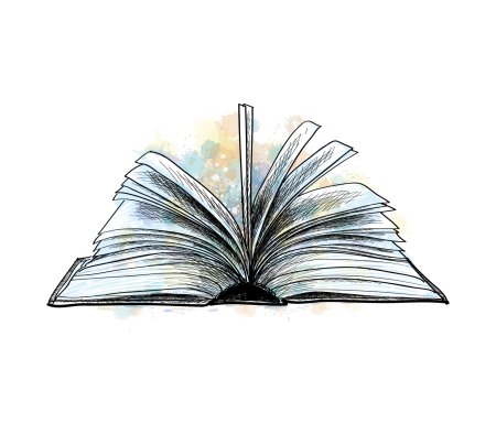 Эскиз открытой книги