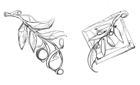 Эскиз броши