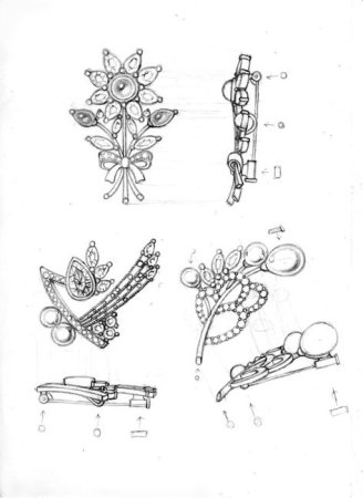 Эскиз броши