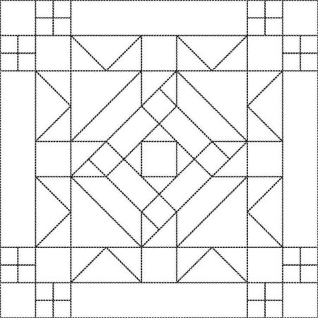 Эскиз орнамента лоскутного коврика