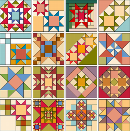 Узоры лоскутной технике