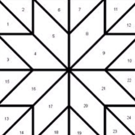 Блок восьмиконечная звезда пэчворк схема