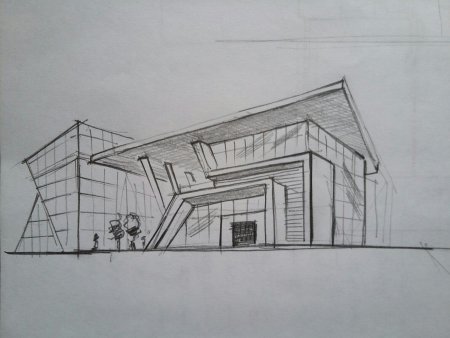 Графический эскиз здания
