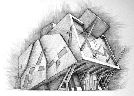 Необычная архитектура рисунок