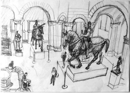 Зарисовки экспонатов ГМИИ Пушкина