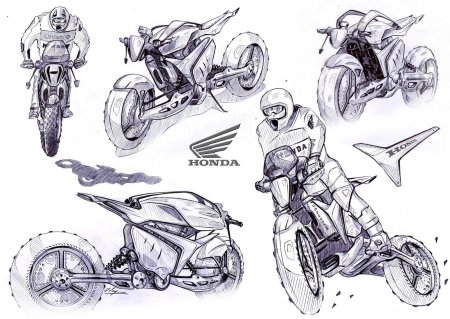 Мотоцикл набросок