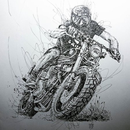 Мотоцикл набросок