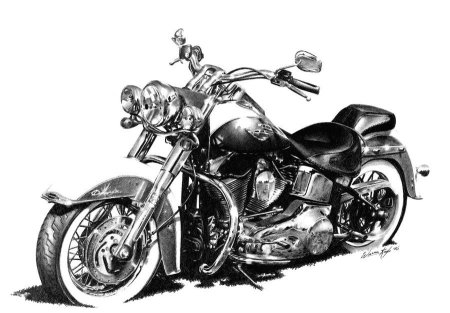 Мотоцикл карандашом