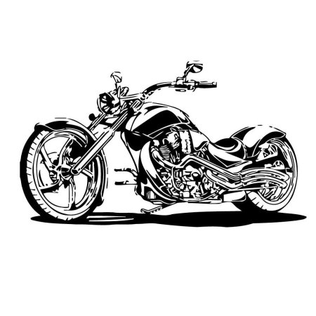 Скетч мотоцикла сбоку