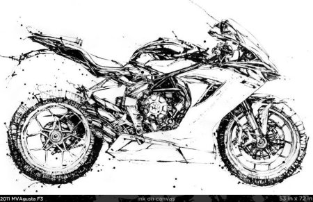 Мотоцикл набросок