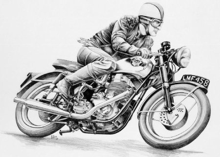 Мотоцикл Харлей Дэвидсон нарисовать