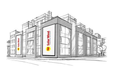 Наружная реклама на фасаде здания