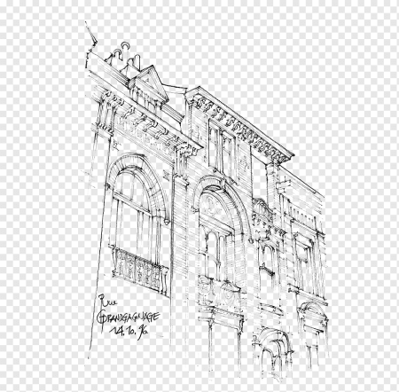 Фасады зданий для набросков