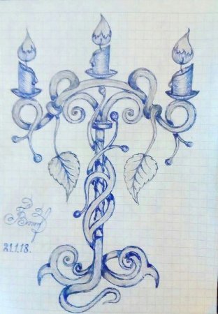 Эскиз подсвечника