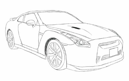 Nissan GTR r35 раскраска