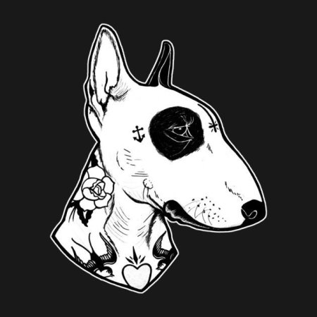 Тату бультерьер эскизы