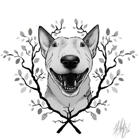 Бультерьер арт