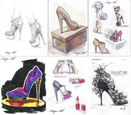 Дизайнерские скетчи обуви