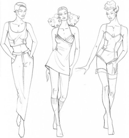Рисунок модели для одежды