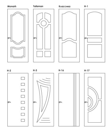 Двер МДФ 2100х110 чертеж
