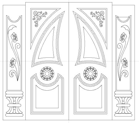 Трафарет на дверь