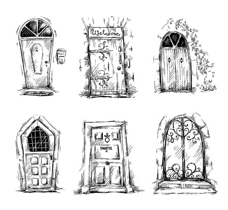 Дверь рисунок