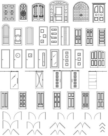 Деревянные двери входные чертежи dwg