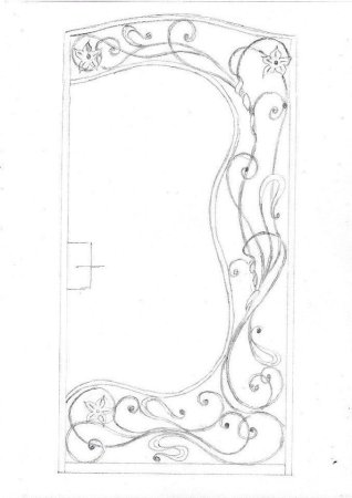 Орнамент на дверь эскиз