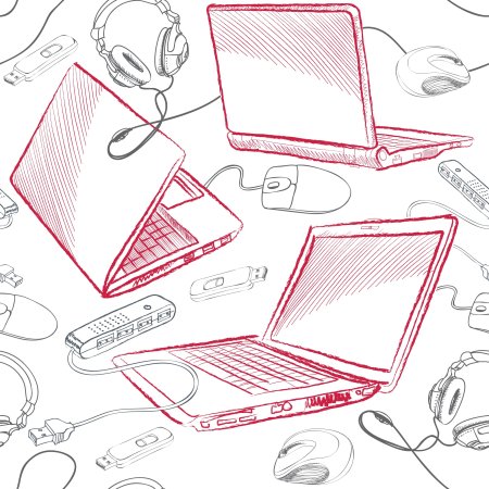 Нарисованный ноутбук