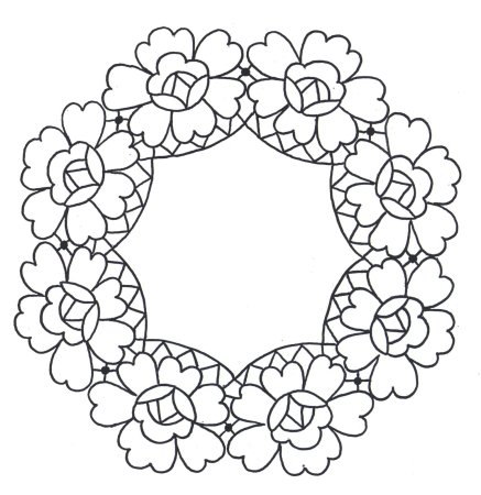 Эскиз салфетки с вышивкой