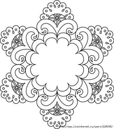 Раскраска платок с узорами