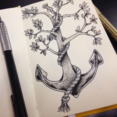 Красивые рисунки черной ручкой