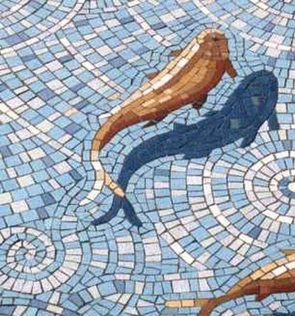 Золотая рыбка Римская мозаика