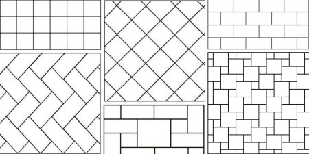 Схема раскладки прямоугольной плитки на пол