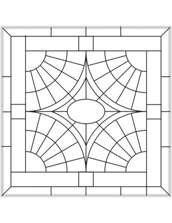 Витраж геометрический орнамент