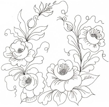 Петриковская роспись раскраска для детей