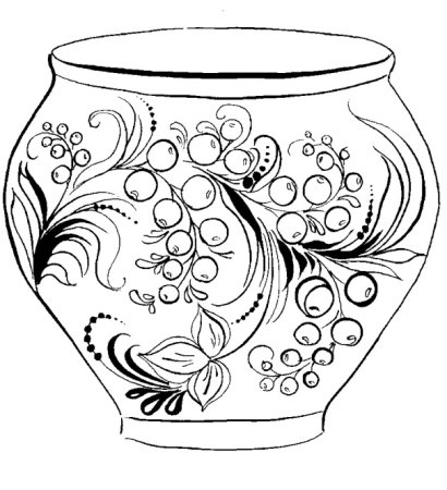 Хохлома трафарет