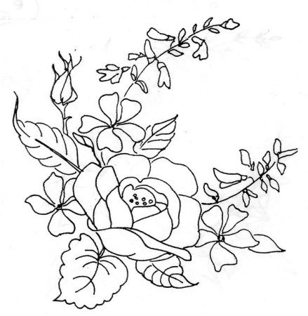 Угловой узор для вышивки гладью