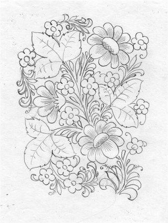 Роспись по дереву орнамент