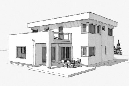 Эскиз фасада дома