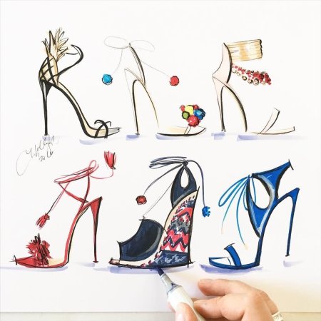 Дизайнерский эскиз обуви