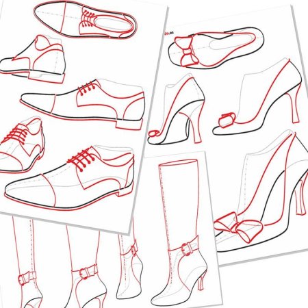 Конструктивные зарисовки обуви