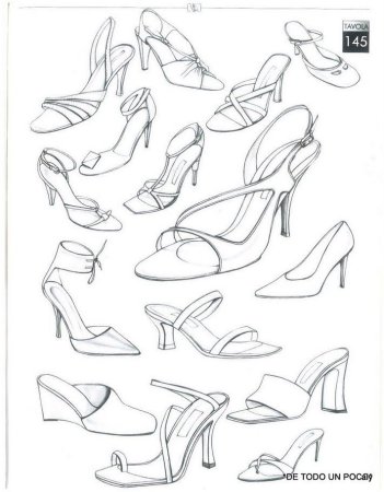 Женские туфли скетч