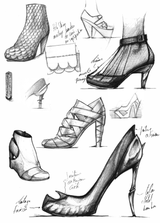 Туфли модельные эскиз