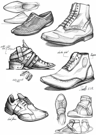 Обувь скетч